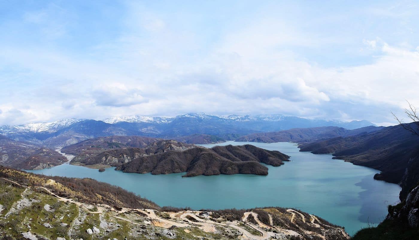 The Bovilla reservoir under the Gamti ridge